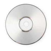 Realistic white cd template isolated on white background