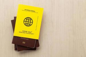 Vaccine passports as proof that the holder has been vaccinated photo