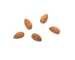 Almonds isolated on white background with clipping path photo