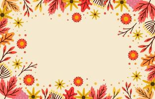 Autumn Floral Background vector