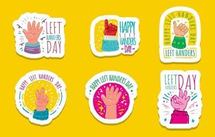 Left Handers Day Sticker vector