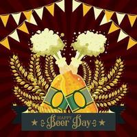 Beer Day Festival Background Concept vector