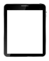 Abstract design realistic tablet with blank screen isolated on vector