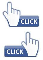 Mouse hand cursor click button vector illustration