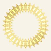 Luxury round border frame design vector