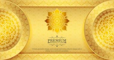 luxury gold mandala pattern background vector