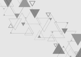 Abstract gray geometric triangles dots lines elements overlapping on white background vector