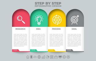 Step by Step infographic Template vector
