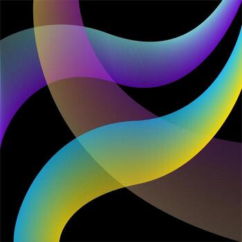 Abstract gradient fluid elements line pattern vector