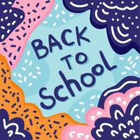 Back to school. Childish art for design school party advertising vector