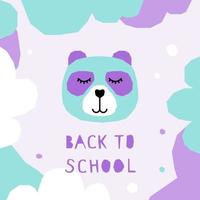 Back to school. Handmade childish crafted background vector