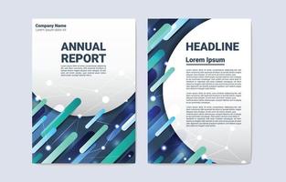 Annual Report Background Template Set vector