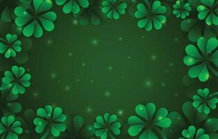 Green Clover Leaf Background Template vector