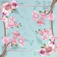 Flowers blooming background vector