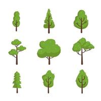 Simple and Clean Trees Collection vector