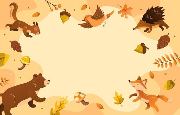 Flora and Fauna Autumn Concept