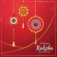 raksha bandhan en elegante color rojo vector