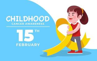 Kids with Yellow Ribbon vector