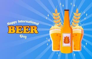 International Beer Day Background vector