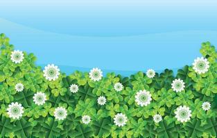 Clover Field Scenery vector