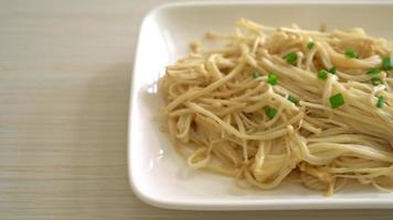 Stir fried enoki mushroom with butter video