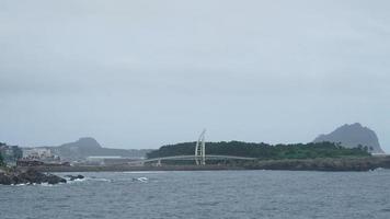 timelapse pont saeyeongyo dans l'île de jeju, corée du sud