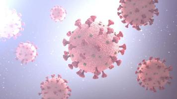 degradación del coronavirus cuando se vacuna. Representación 3D. video