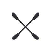 Kayak paddles on white, vector