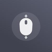 scroll down and up with computer mouse icon vector