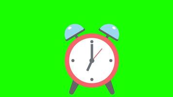 animación de funcionamiento del reloj de alarma. video