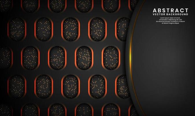 Abstract 3D black luxury background with glitter dots effect