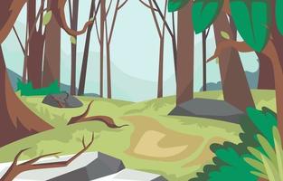 Daylight Forest Scenery vector