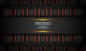 Abstract 3D black luxury background with glitter dots effect vector