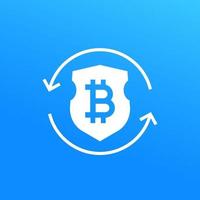 bitcoin secure exchange icon vector