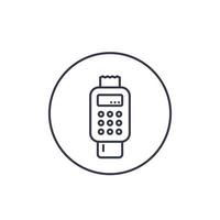 pos terminal vector linear icon