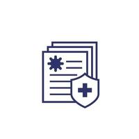 virus, medical recommendations icon on white vector