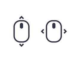 scroll with mouse icons vector