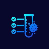 virus and test tube vector icon
