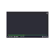 video player interface, ui design vector