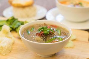 Crab in coconut soup or Crab stew photo