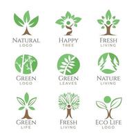 tree logo collection vector