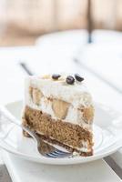 Banoffee cake on plate photo