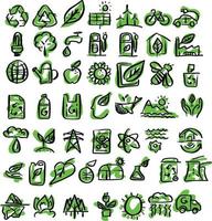 ecology icons vector illustration sketch