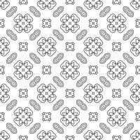 Abstract shape seamless, black line ornament pattern ready to print vector