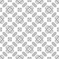 Abstract shape seamless, black line ornament pattern ready to print vector