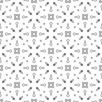 Abstract shape seamless, black line ornament pattern ready to print vector