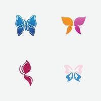 diseño de icono de mariposa de belleza vector