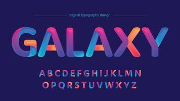 colorful futuristic neon colors typography vector