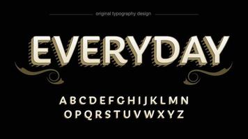 tipografía retro decorativa vintage vector