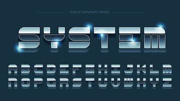 metallic retro shapes sports typography vector